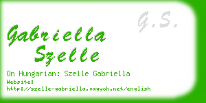 gabriella szelle business card